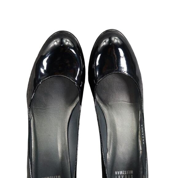 Stuart Weitzman Shoe Women 7 Pumps Platform Stiletto Patent Leather Formal Black - Picture 9 of 15